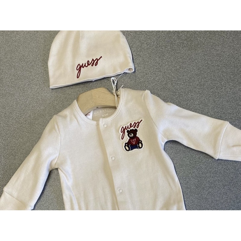 SET TUTINA + CUFFIA IN COTONE BABY GUESS